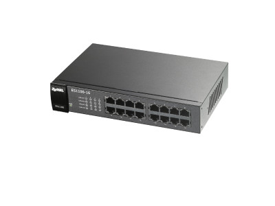 ES1100-16 - ZyXEL 16 x Ports 10/100Base-TX Layer 2 Unmanaged Desktop Fast Ethernet Network Switch