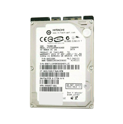 HTS722080K9SA00 - Hitachi 80GB 7200RPM SATA 2.5" HDD