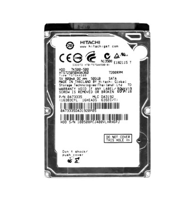 HTS725050A9A360 - Hitachi 500GB 7200RPM SATA 3Gb/s 2.5" HDD
