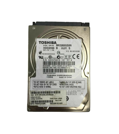 MK3263GSXN - Toshiba 320GB 5400RPM SATA 8MB 2.5" HDD