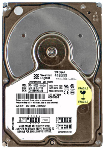 AC418000 - Western Digital 18GB 7200RPM IDE 2MB 3.5" HDD