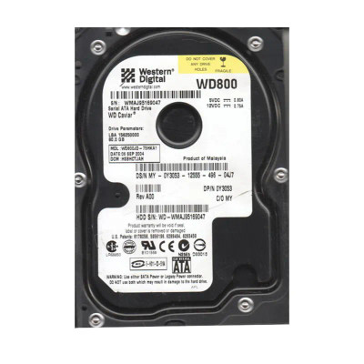 WD800JD-75HKA1 - Western Digital 80GB 7200RPM SATA 8MB 3.5" HDD