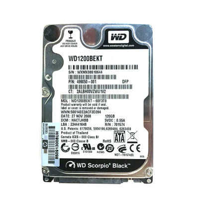 499050-001 - HP 120GB 7200RPM SATA 3Gb/s 2.5" HDD