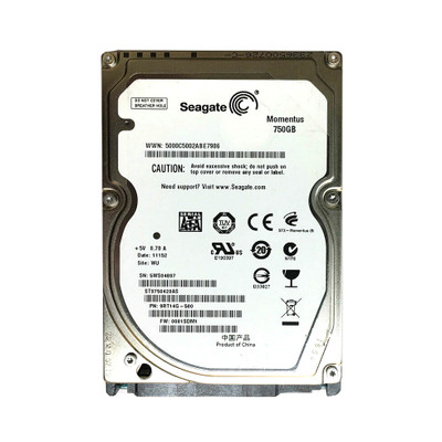Seagate Momentus 750GB 7200RPM SATA 3Gb/s 16MB Cache CE 2.5-Inch Hard Drive compatible with laptops