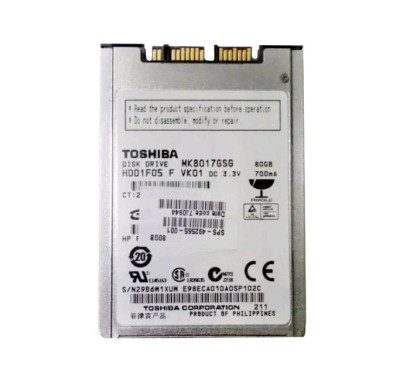 Toshiba 80GB 5400RPM SATA 1.5Gb/s 8MB Cache 1.8-Inch Hard Drive for laptops