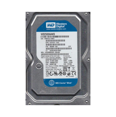 Western Digital Caviar Blue 250GB SATA Hard Drive 7200RPM 3.5-Inch 16MB Cache - Compatible with RoHS - WD2500AAKS-60L9A0