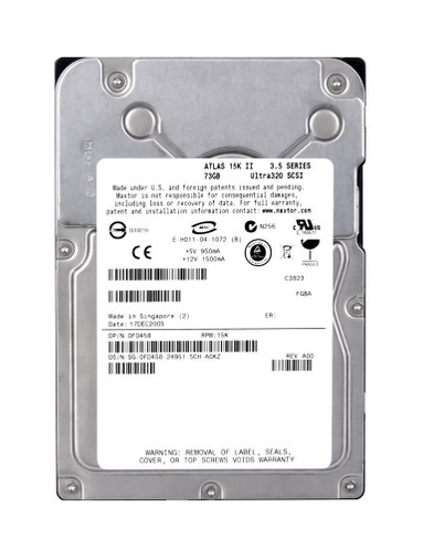 FD458 - Dell 73GB 15000RPM Ultra320 SCSI 80-Pin 3.5" HDD