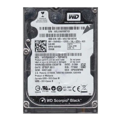 WD2500BEKT-75PVMT0 - Western Digital 250GB 7200RPM SATA 2.5-Inch HDD