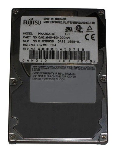 MHA2021AT - Fujitsu 2.16GB 4200RPM IDE/ATA 2.5" HDD