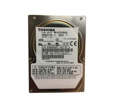 HDD2194V - TOSHIBA 60GB 5400RPM IDE ATA-100 16MB 2.5" HDD