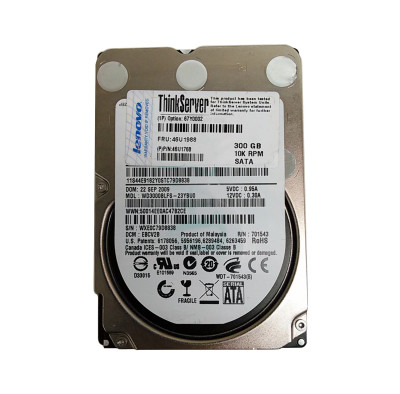 Lenovo 300GB 10000RPM SATA 3Gb/s 2.5 HDD for ProLiant DL360p Gen8 Servers