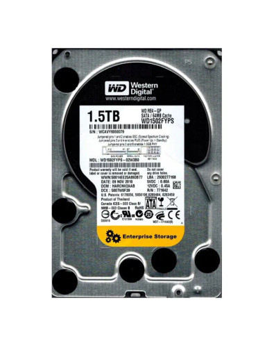 WD1502FYPS-02W3B0 - Western Digital 1.5TB SATA 3Gb/s 5400RPM 3.5" HDD