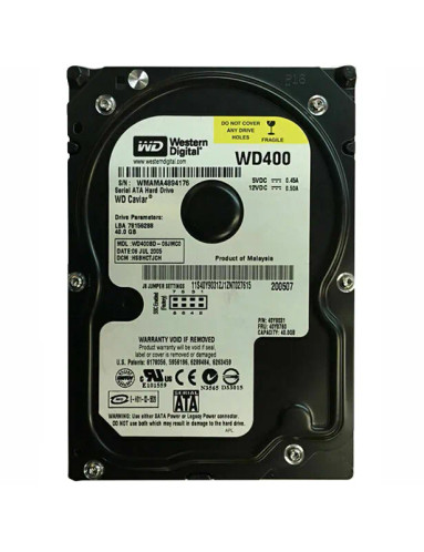 WD400BD-08JMC0 - Western Digital 40GB 7200RPM SATA 2MB 3.5" HDD