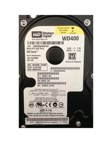WD400BD-22JMC0 - Western Digital 40GB 7200RPM SATA 2MB 3.5" HDD