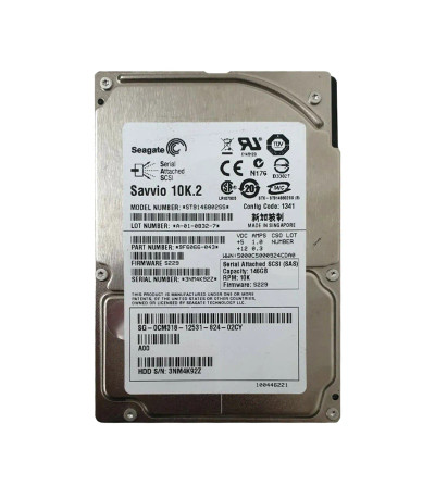 Seagate Savvio 10K.2 146GB SAS 3Gb/s Hard Drive for Servers