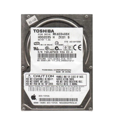 HDD2D35H - TOSHIBA 60GB 5400RPM SATA 2.5" HDD