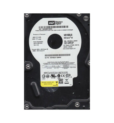 WD1600JS-55MHB1 - Western Digital 160GB 7200RPM SATA 3.5" 8MB HDD