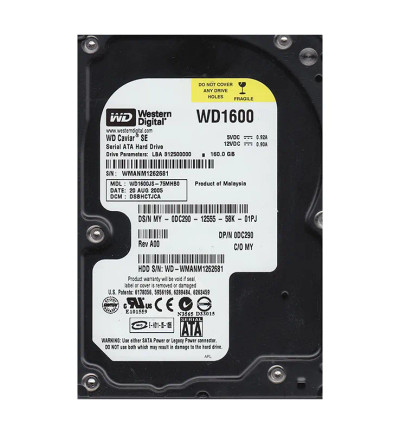 WD1600JS-75MHB0 - Western Digital 160GB 7200RPM SATA 8MB 3.5" HDD
