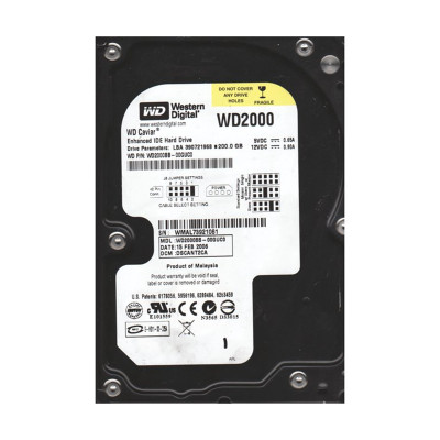 Western Digital Caviar 200GB 7200RPM EIDE 2MB Cache Hard Drive for CE, 3.5-Inch Form Fact