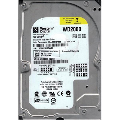 WD2000BB-32DWA0 - Western Digital 200GB 7200RPM EIDE 2MB 3.5" HDD