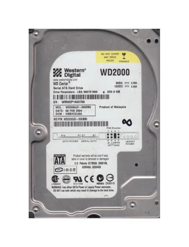 Western Digital Caviar SE 200GB SATA Hard Drive 7200RPM 8MB Cache 512 3.5-Inch - Compatible with servers