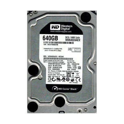 WD6402AAEX-00Z3A0 - Western Digital 640GB 7200RPM SATA 6Gb/s 64MB 3.5" HDD