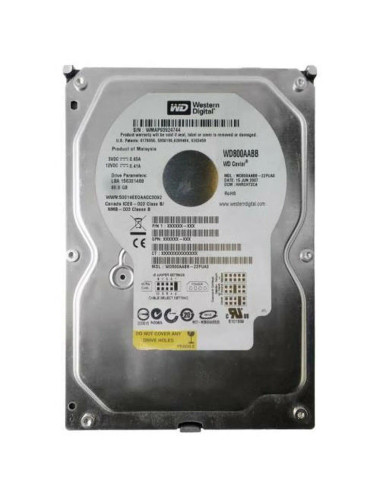 WD800AABB - Western Digital 80GB 7200RPM IDE 2MB 3.5" HDD