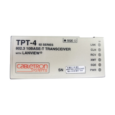CABLETRON Tpt-4 S92 10Base-T Transceiver with LANView Db15-Rj45 - Compatible with 802.3, Part Number P14B#44-2C