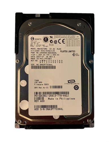 MAX3073NCWL - Fujitsu 73GB 15000RPM Ultra320 SCSI 3.5" HDD