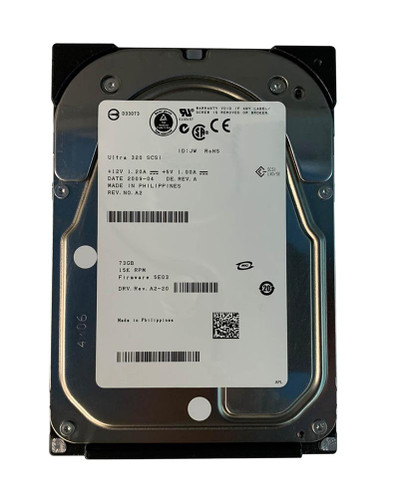 Dell 73GB 15000RPM Ultra320 SCSI 8MB Cache 80-Pin 3.5-Inch Hard Drive for Servers