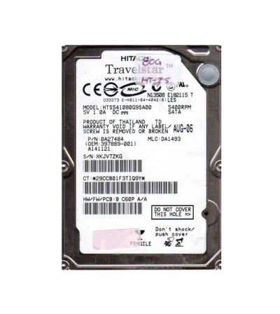 397889-001 - HP 80GB 5400RPM SATA 1.5Gb/s 2.5" HDD