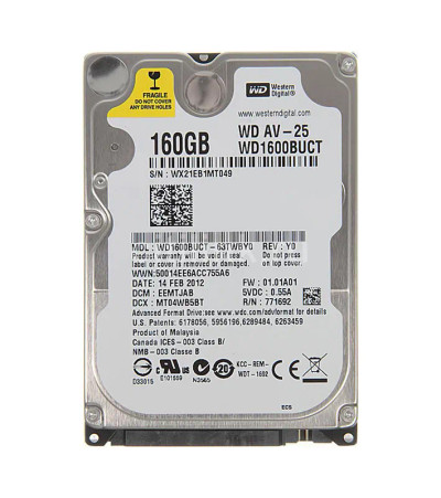 WD1600BUCT - Western Digital 160GB 5400RPM SATA 16MB 2.5" HDD