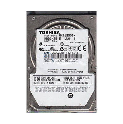 HDD2H25E - TOSHIBA 160GB 5400RPM SATA 8MB 2.5" HDD