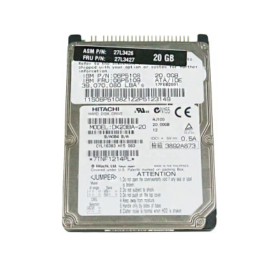 HGST Travelstar DK23BA 20GB 4200RPM IDE Hard Drive for 2.5-Inch ATA-5 - Compatible with ATA/66 servers