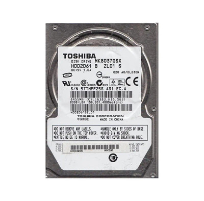HDD2D61B - TOSHIBA 80GB 5400RPM SATA 8MB 2.5" HDD