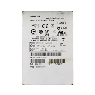 Hitachi Ultrastar SSD400S 100GB SLC SAS 6Gb/s 2.5 SSD for ProLiant DL360p Gen8 Servers