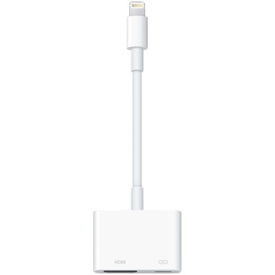 Apple Lightning Digital AV Adapter MD826ZM/A for Audio/Video Device, TV, Projector - Compatible with iPad, iPod, iPhone