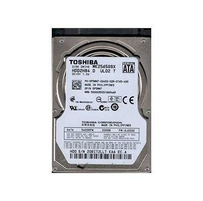 HDD2H84D - TOSHIBA 250GB 5400RPM SATA 8MB 2.5" HDD