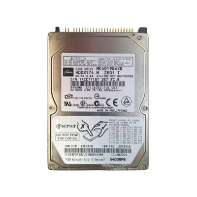 MK4019GAXB - TOSHIBA 40GB 5400RPM IDE ATA-100 16MB 2.5" HDD
