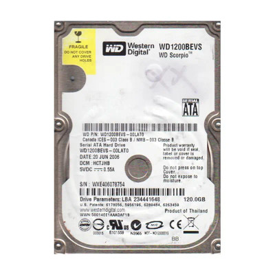 Western Digital Scorpio 120GB 5400RPM SATA 1.5Gb/s 8MB Cache 2.5-Inch Hard Drive for laptops