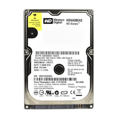 WD600BEAS - Western Digital 60GB 5400RPM SATA 2.5" HDD