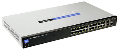 Linksys 24Port 10/100/1000 2Port Gigabit Smart Switch with 2 SFP for networking setup