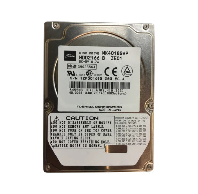 HDD2166B - TOSHIBA 40GB 4200RPM IDE 2.5" HDD