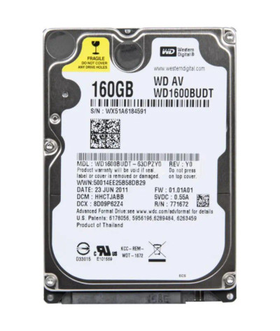 WD1600BUDT - WESTERN DIGITAL 160GB 5400RPM SATA 2.5" HDD