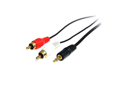 MU3MMRCA - StarTech 3ft 3.5mm to 2x RCA Audio Cable