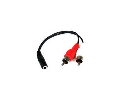 StarTech 6-Inch Stereo Audio Cable 3.5mm Female to 2x RCA Male for Audio Connections