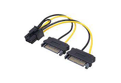 SATPCIEXADAP - StarTech 6in SATA to 6-Pin PCIe Power Cable