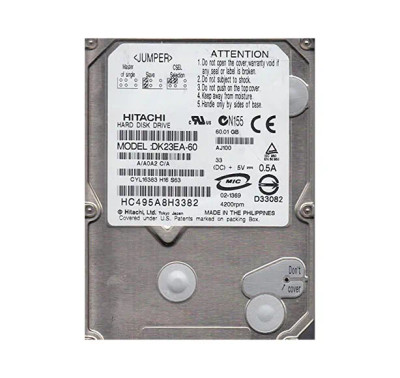 Hitachi 60GB 4200RPM IDE/ATA 2MB Cache 2.5 Hard Drive for DK23EA-60 Servers