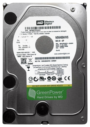WD6400AVVS-63H0B1 - Western Digital 640GB 5400RPM SATA 3.5" HDD