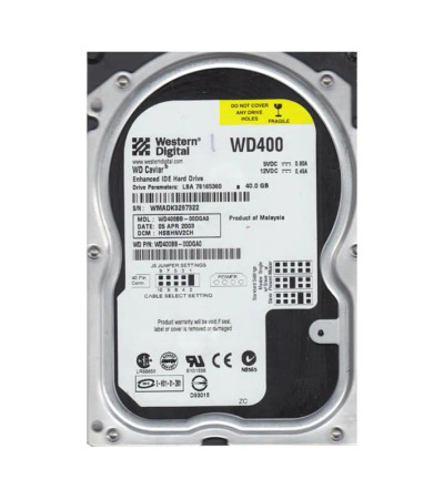 WD400BB-00DGA0 - Western Digital 40GB 7200RPM EIDE 2MB 3.5" HDD
